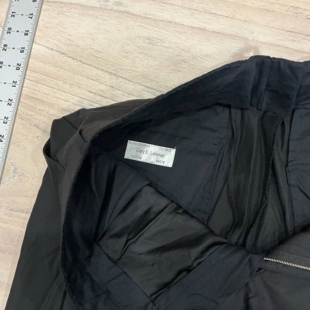 Men's Brooks Brothers custom Black Dress Pants - Picture 3 of 3